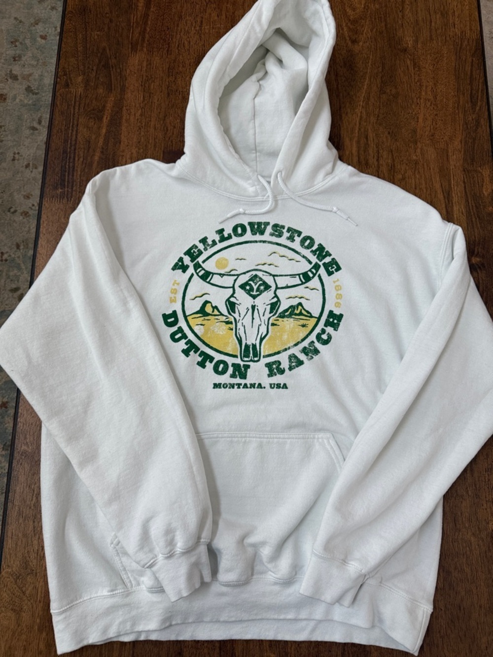 Yellowstone Dutton Ranch White Crewneck Sweatshirt